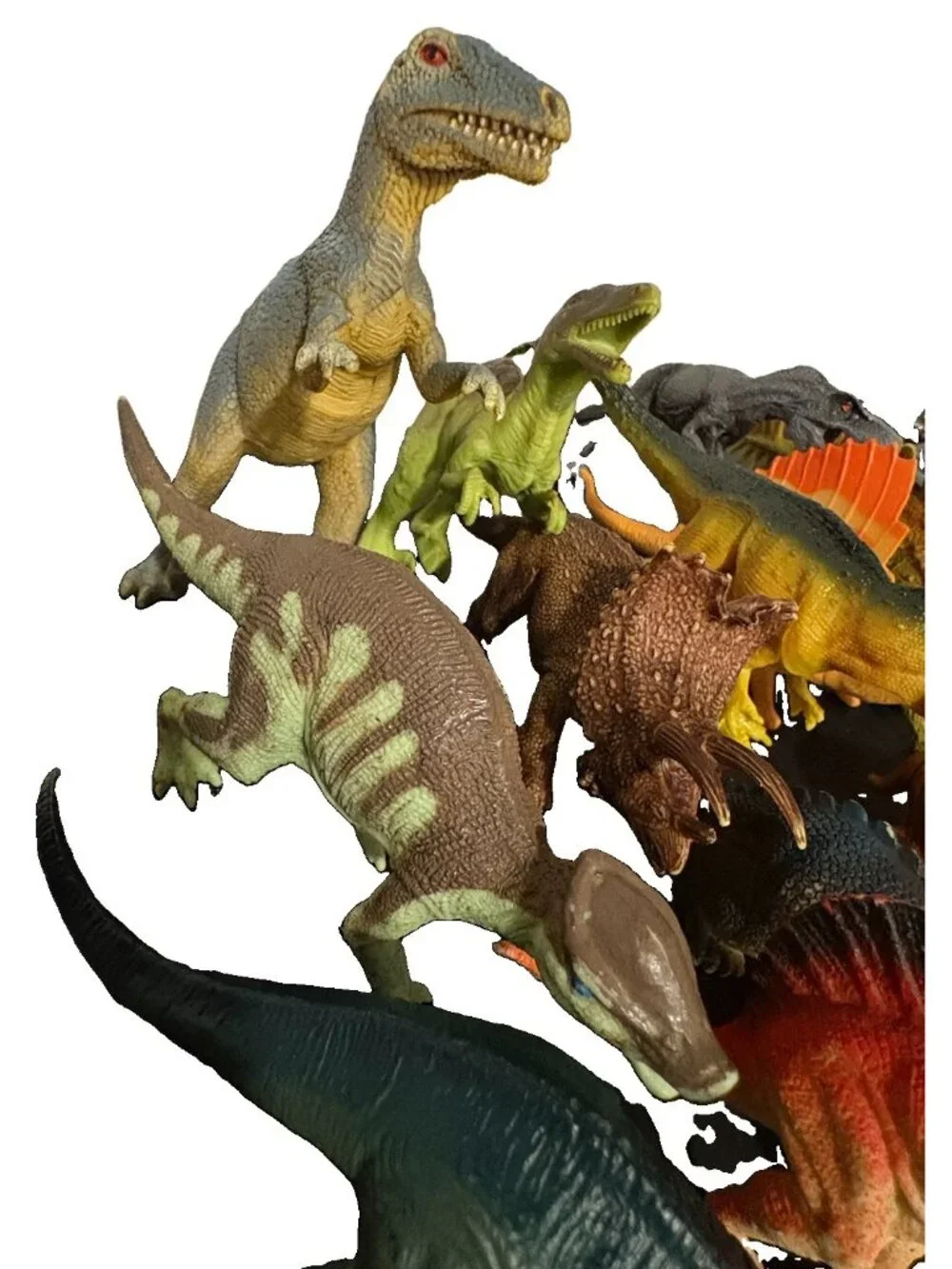 Mixed Lot of 13 Plastic Dinosaurs Toy Figures